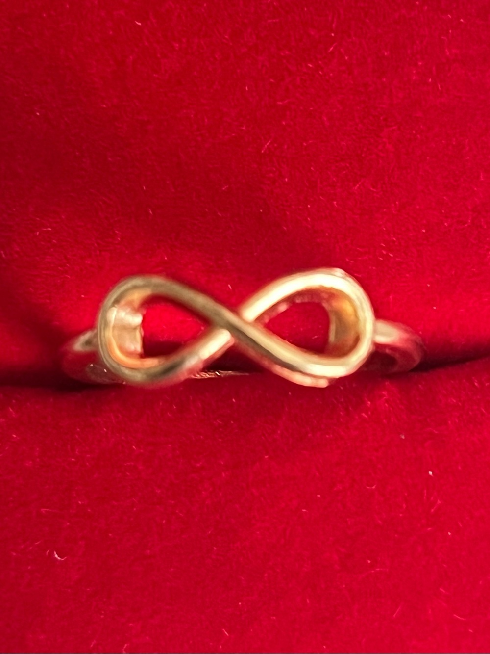 Infinity Ring Stainless Steel Golden Size 6 NWT